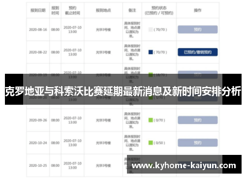 克罗地亚与科索沃比赛延期最新消息及新时间安排分析